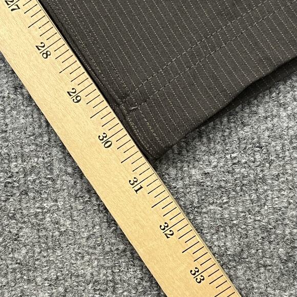 Lululemon Pants Men's 38 Brown Pinstripe Straight Leg Golf Dress Athletic Casual - Picture 11 of 11